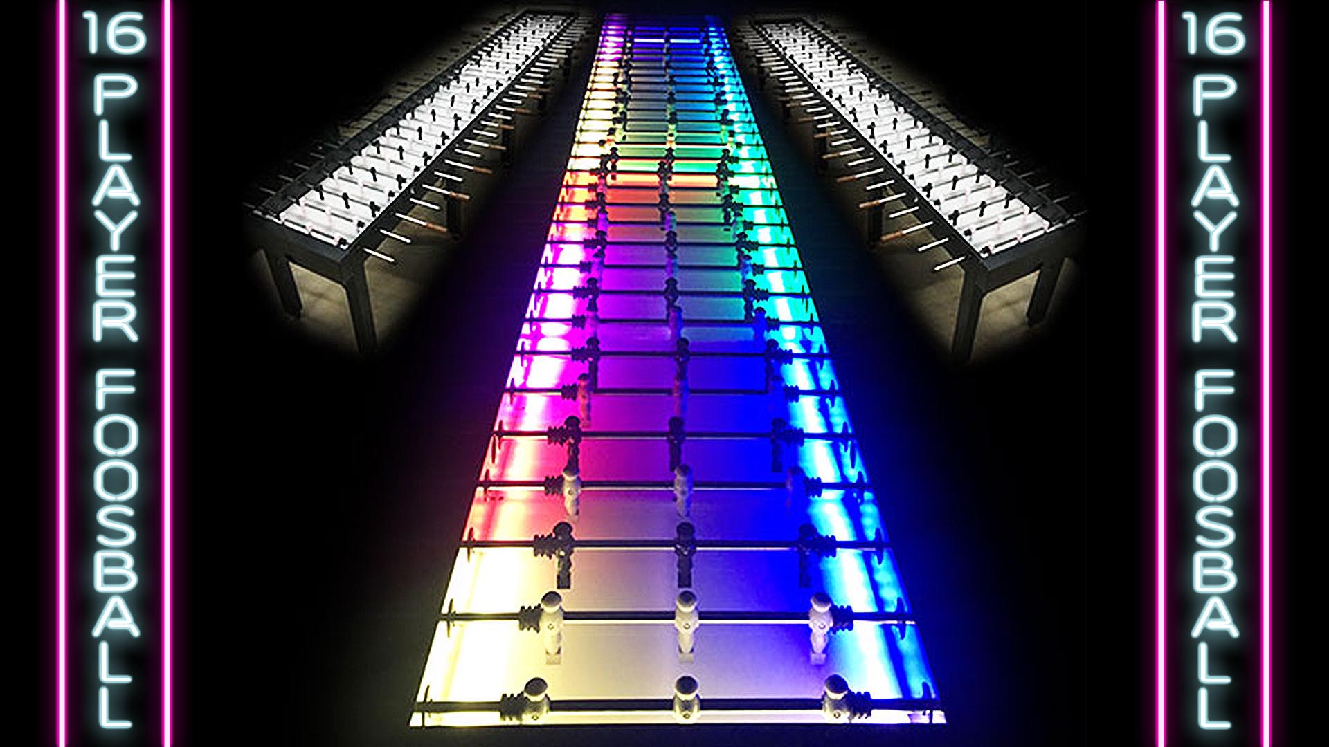 16-player LED foosball event rental game